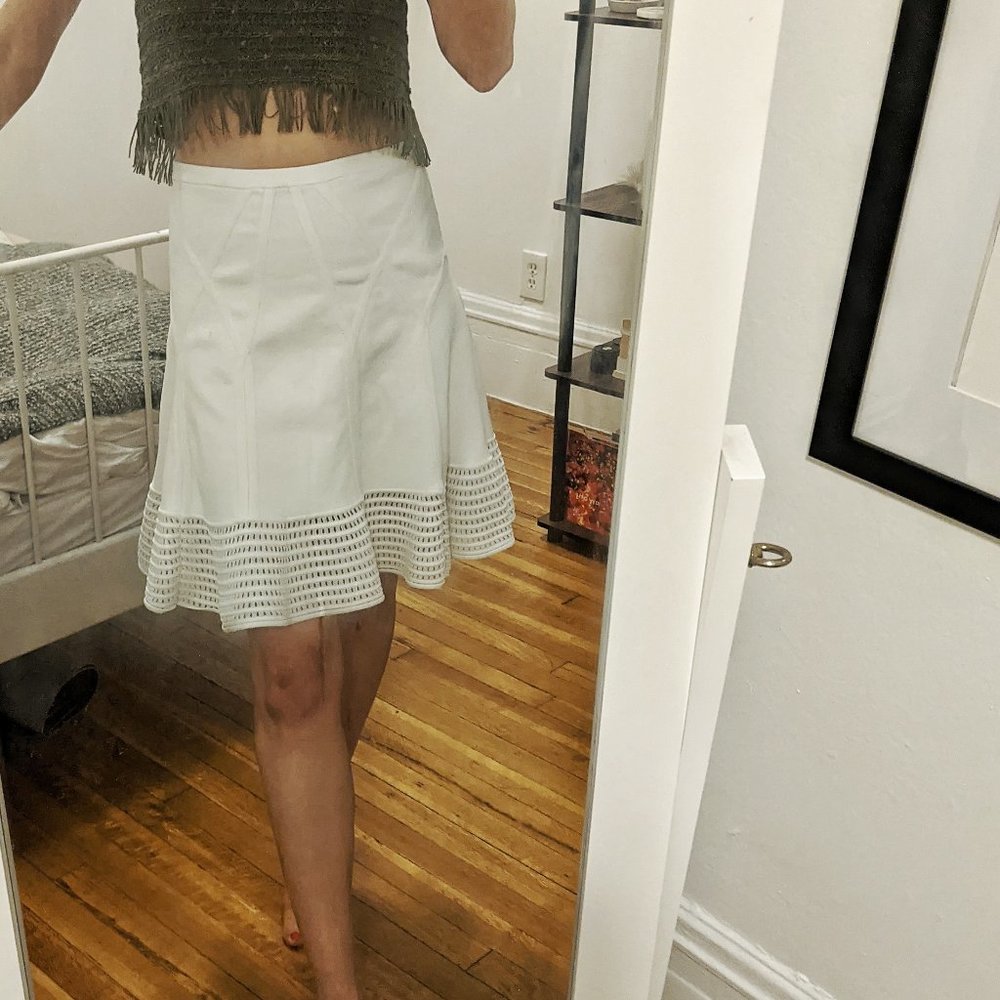 Diane von Furstenberg Samara Flared Crochet Skirt